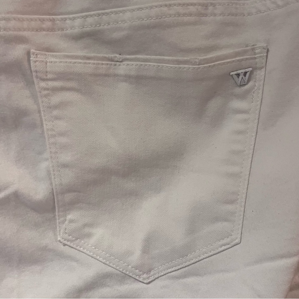 Wit & Wisdom 'Ab'Solution CoolMax High Waist Raw Hem Skinny Jeans White Size 18W - Picture 9 of 10